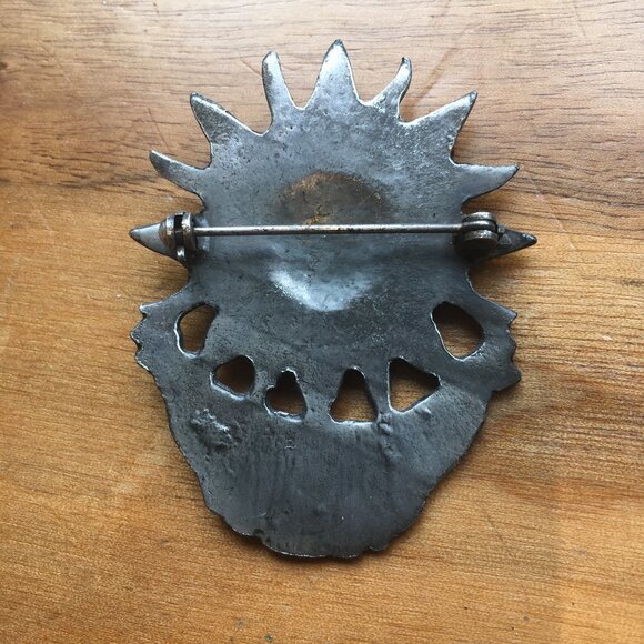 Vintage Sun & Moon Brooch., attributed to Alva - Picture 3 of 4